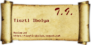 Tisztl Ibolya névjegykártya