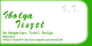 ibolya tisztl business card